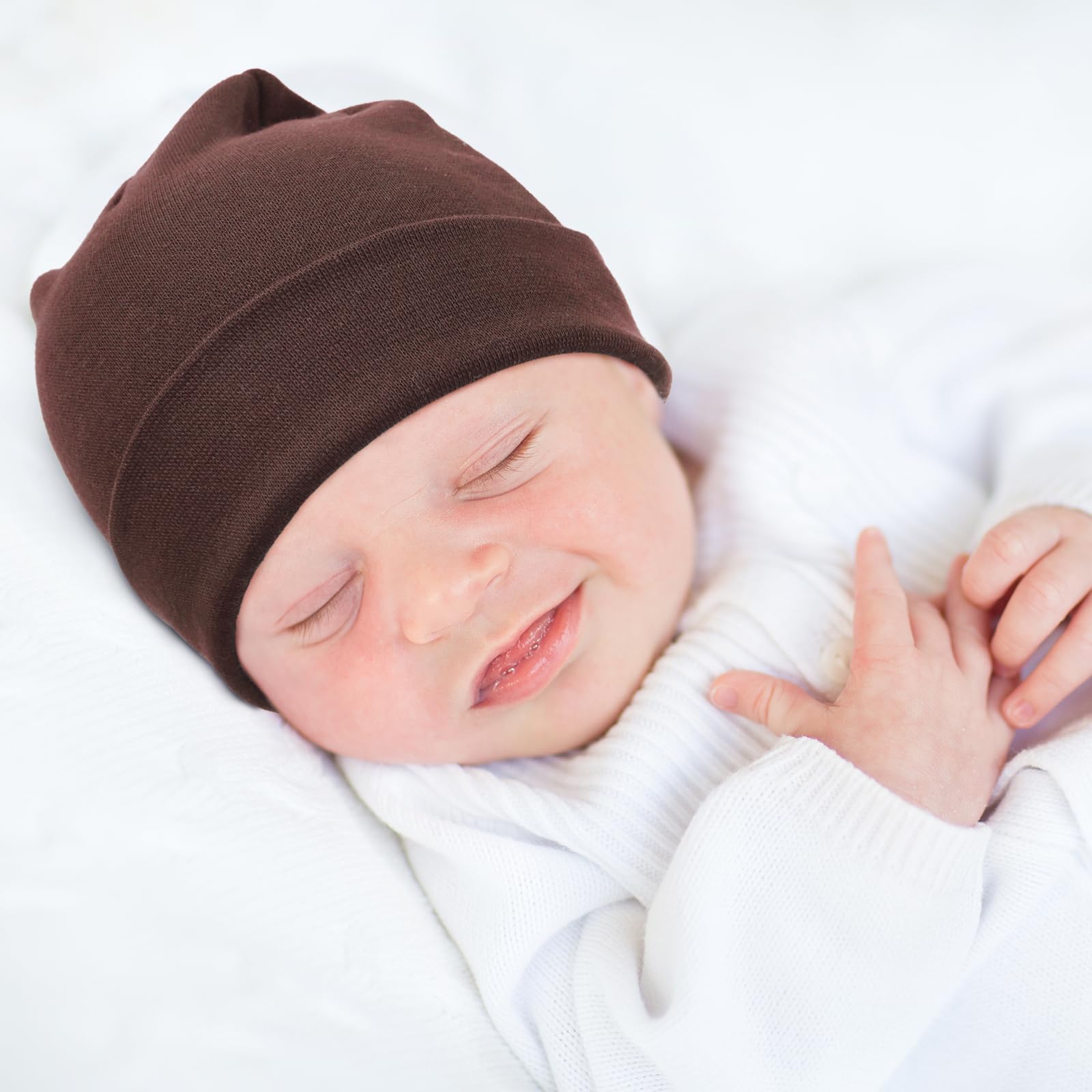 AQOKKA Newborn Baby Hat Infant Beanie Caps Soft Cotton Toddler Hats Newborn Hospital Hat for Baby Boy Girl Kid 0-24 Months - Image 3
