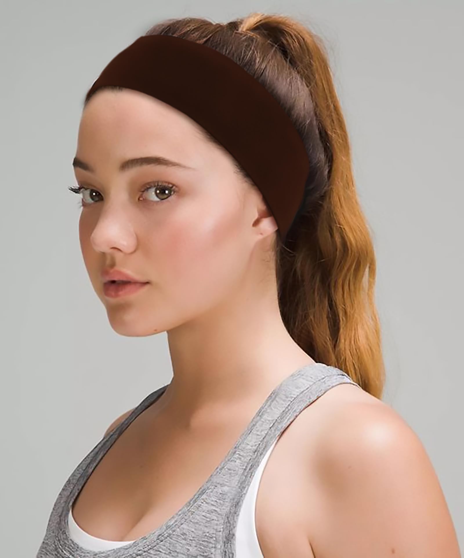 AQOKKA Sports Headbands for Women Non Slip Elastic Fashion Hair Bands for Women's Hair Soft Cloth Stretchy Hair Accessories for Exercise Workout Yoga Running - Image 6