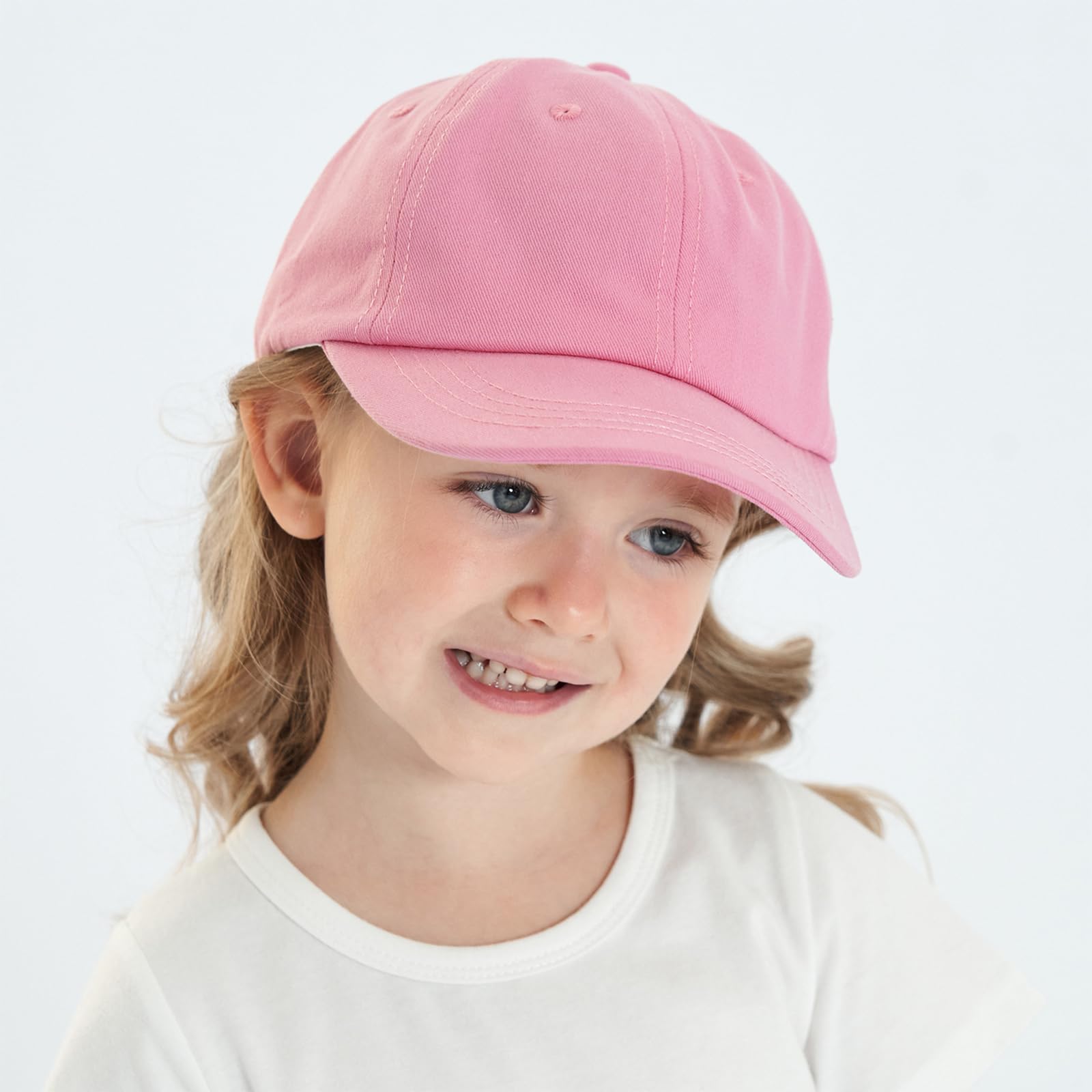 AQOKKA Toddler Baseball Cap Adjustable Cotton Infant Summer Sun Hat Unisex Baby Trucker Hat with Ponytail for Kids Boys Girls - Image 3