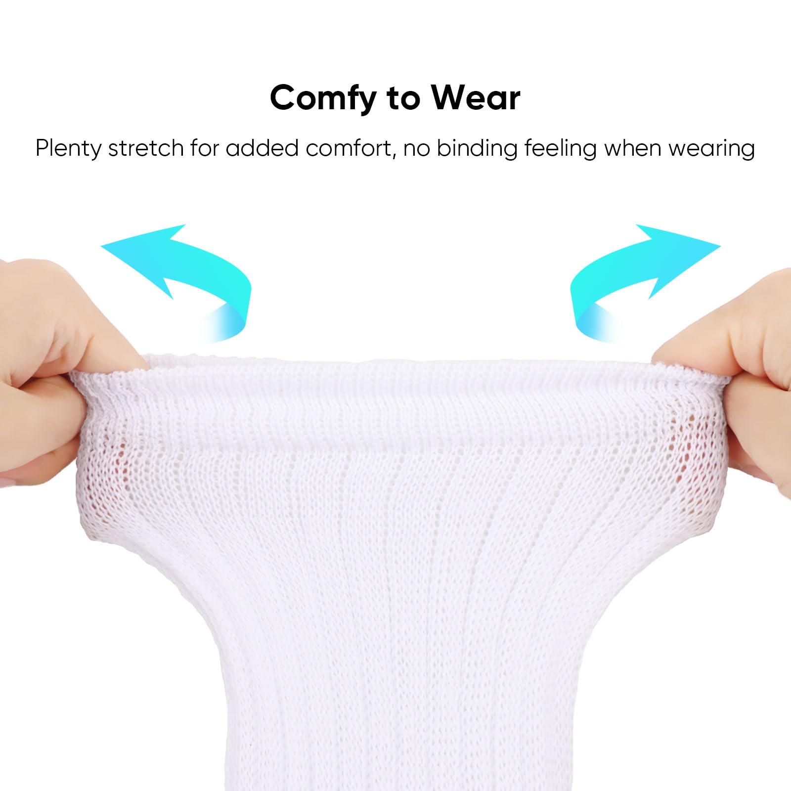 AQOKKA Women Slouch Socks Cotton Knit Soft Scrunch Boot Long Knee High Socks Stacked Thigh High Tube Sock Size 5-11 - Image 6