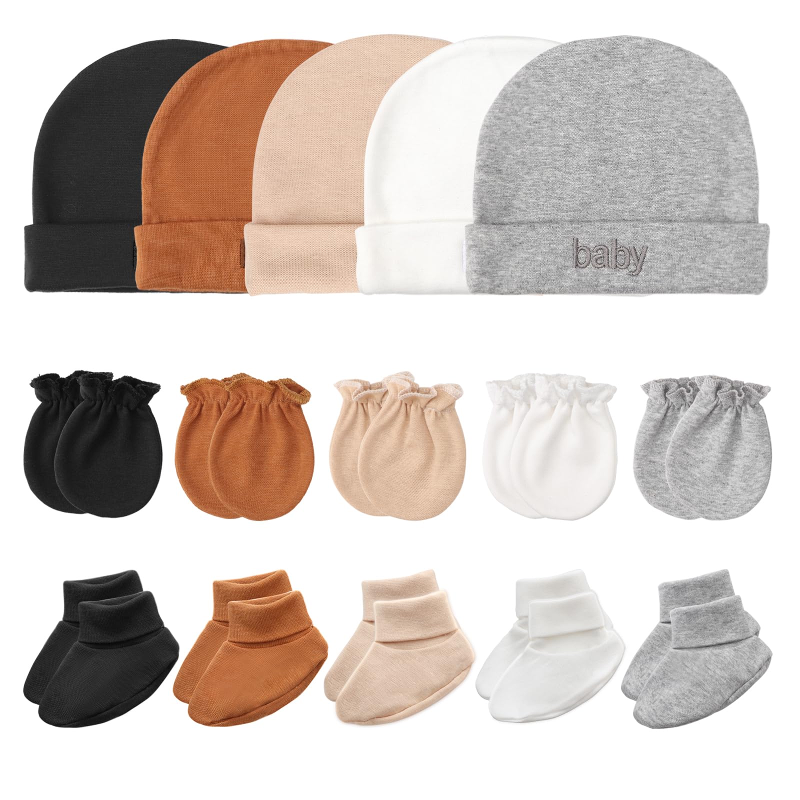 Newborn Baby Hats Mittens Socks