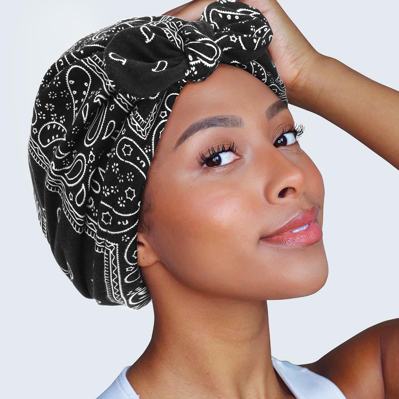Satin Lined Beanies for Women Bow Chemo Headwear Turbans Hat Silky Lined Sleeping Cap Hair Loss Cancer Headwrap - Image 5